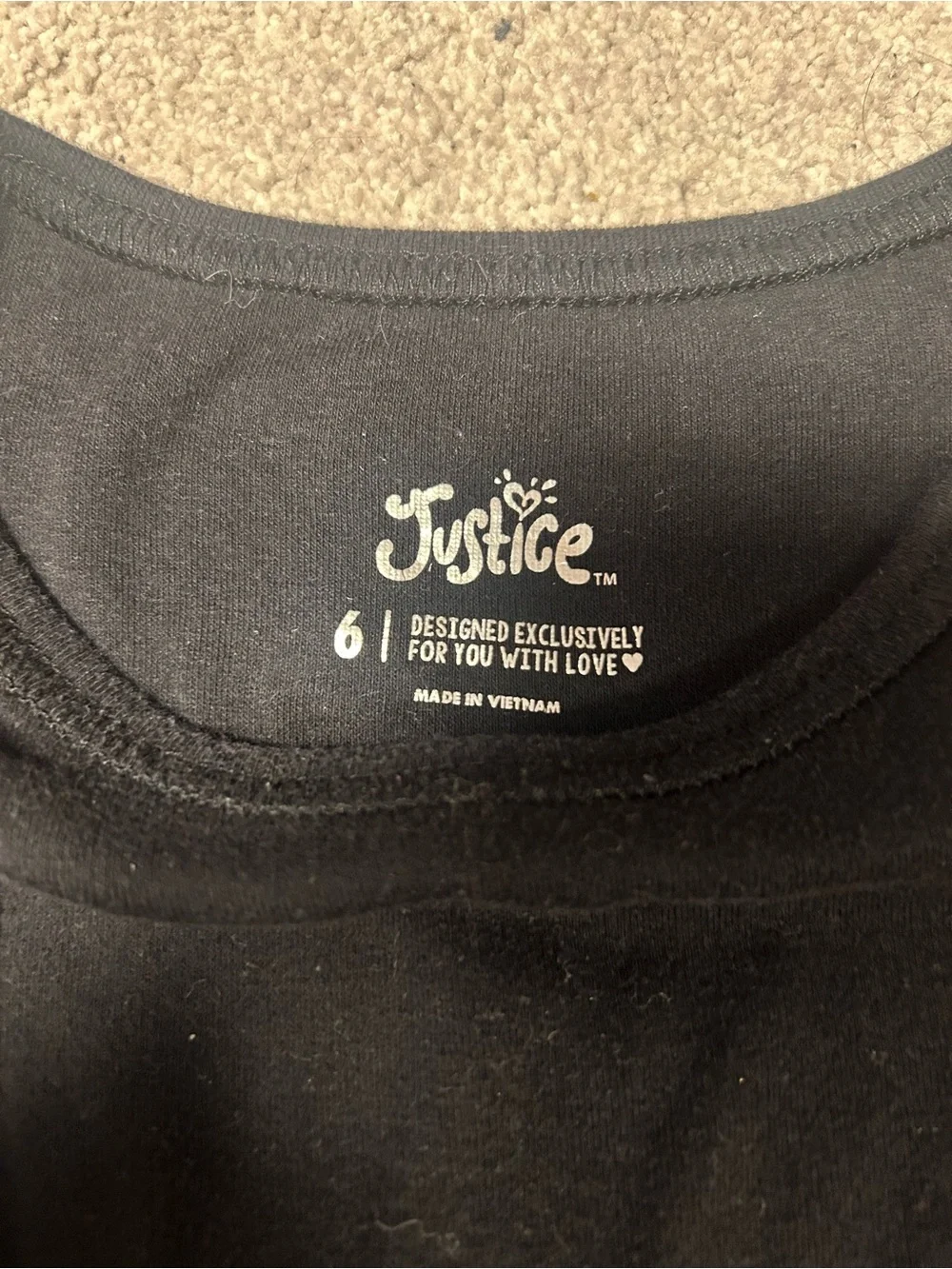 Justice Girls' Tank Top Set - Black & Heather Gray